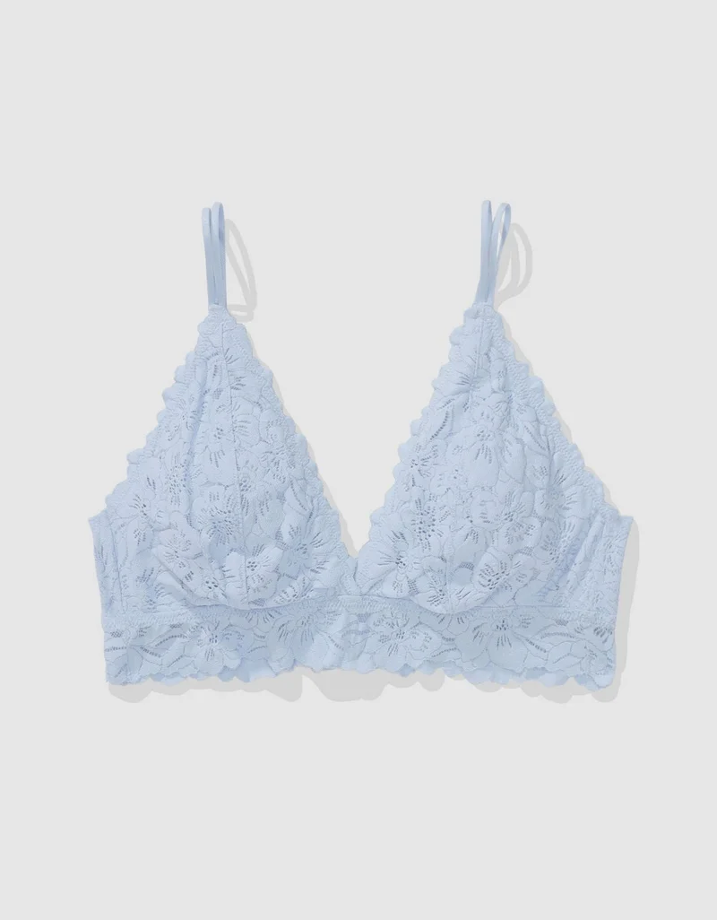 Aerie  Aerie Show Off Rosey Lace Padded Plunge Bralette for Women | Best Price UAE